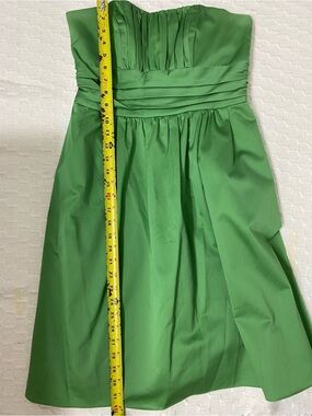 David's Bridal Strapless Green Cocktail Dress